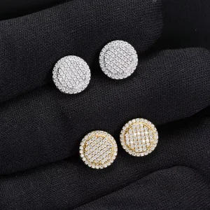 Moissanite Round Stud Earrings 925 Sterling Silver Wedding Gift for Guests