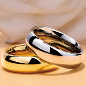 Multiple Sizes Titanium Steel Smooth Plain Stainless Steel Ring for Men and Women