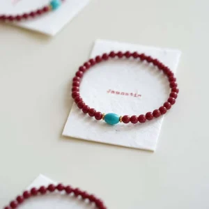 Natural Brunei South Red Agate Crystal Rhinestone Gourd Charm Beaded Bracelet Five Elements Feng Shui Women