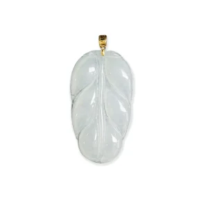 Natural Burmese Type A Jadeite Pendant Leaf Shaped Jadeite Pendant Exquisite Jadeite Pendant Gift NGTC Certificate