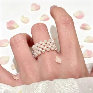 Natural Freshwater Pearl Ring, 925 Sterling Silver, Daily Wear and Gifts