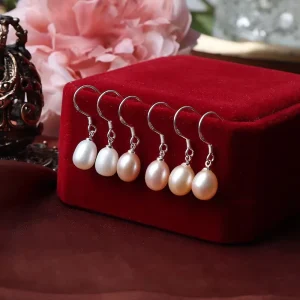 Natural Freshwater Pearl Teardrop Dangle Earrings