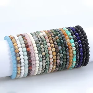 Natural Jade Beaded Adjustable Bracelet for Women and Men