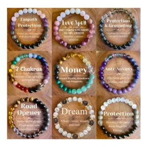 Natural Stone 8mm Gradient Beaded Bracelet