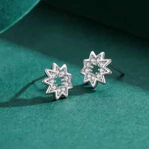 New Trendy Zircon Stud Earrings Classic 925 Sterling Silver Ins Style Fine Jewelry Women’s Earrings