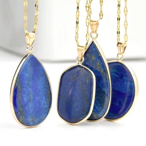 Non-Fading Gold Alloy Water Drop Pendant Necklace for Women