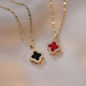 Non-Tarnish Gold Plated Four-Leaf Clover Necklace