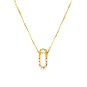 Non-Tarnish Gold Plated U Pendant Necklace Minimalist