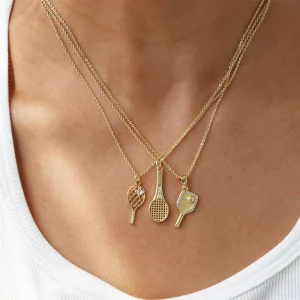 OEM Custom Personalized Table Tennis Racket Badminton Racket Tennis Brass Pendant Necklace