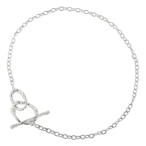 OT Clasp Chain Choker Necklace for Women 925 Sterling Silver