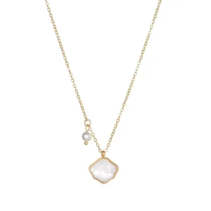 Ocean Shell Charm Necklace Stainless Steel