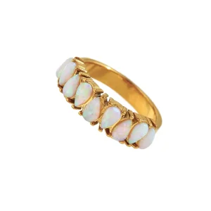 Opal Water Drop Ring 18K Gold Plated Stainless Steel Engagement Ring