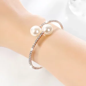 Pearl Rhinestone Bracelets and Bangles