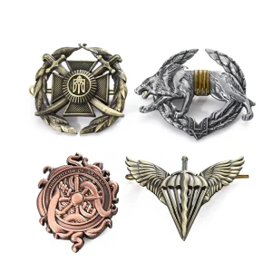 Personalized Custom 3D Embossed Hollow Game Lapel Pin, Zinc Alloy, Brass and Copper-Plated Metal