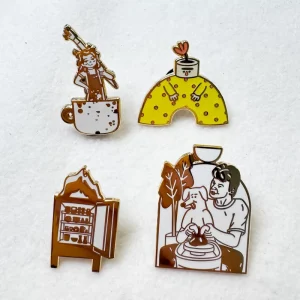 Personalized Metal Brooch Gold Plated Hard Soft Enamel Pins Custom Pins Epoxy Magnet Lapel Pin for Clothes Hat