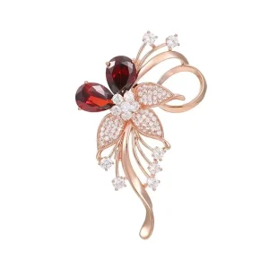 Plated Flower Pin Brooch Alloy Wedding Dress Corsage