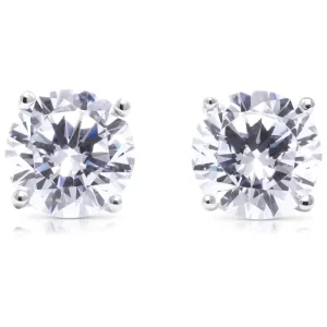 Premium Clarity Cushion Lab Grown Diamond Stud Earrings Classic Solitaire Design