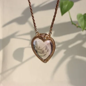 Premium Crystal Heart Pendant Necklaces Amethyst Citrine 14k Gold Pendant Men Handmade Crystal Gemstone