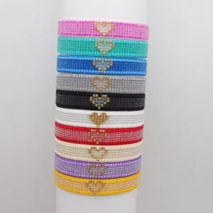 Pretty Simple Style Beads Design Comfortable Adjustable Length Women Gift Fine Beaded Bracelet