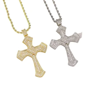 Punk T-Square Zircon Pendant Alloy Jewelry for Men and Women