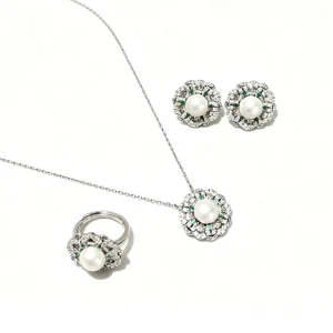 Retro Floral Natural Freshwater Pearl Jewelry