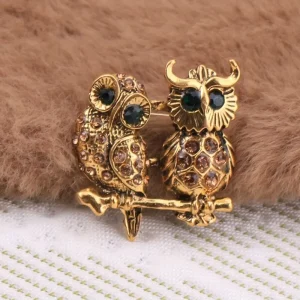 Retro Owl Brooch for Men and Women Coat Accessory