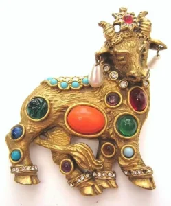 Rhinestone Animal Brooch Pin