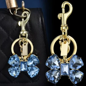 Rhinestone Butterfly Keychain Charms Crystal Handbag Pendant Accessories