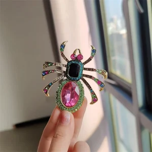 Rhinestone Spider Brooch Ladies Suit Decoration Insect Brooch Pin Accessories