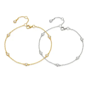 S925 Sterling Silver Adjustable Chain Bracelet Minimalist Fine Jewelry for Women Daily Wear Gift