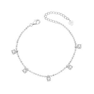 S925 Sterling Silver Bracelet with Fine Sparkling Zircon Beads Simple and Fashionable Orthodox Religious Jewelry