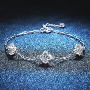 S925 Sterling Silver Moissanite Bracelet for Women