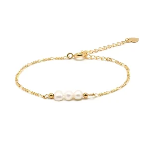 S925 Sterling Silver Pearl Openable Bangle for Women