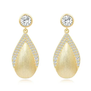 S925 Sterling Silver Teardrop Moissanite Earrings