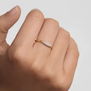 S925 Sterling Silver White Zirconia Open Ring for Women