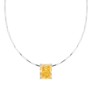 S925 Sterling Silver Zirconia Emerald Choker Chain Necklace
