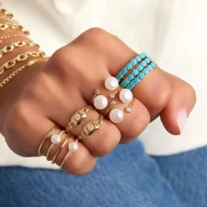 Sea Pearl Gold-Plated Double-Wrap Fresh Pearl Ring