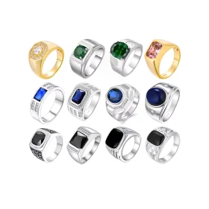 Silver Fine Jewelry Emerald Gemstone 925 Sterling Silver Ring Silver Emerald Zircon Wedding Ring