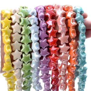 Small Star Ceramic Beads for DIY Earrings, Bracelets, and Necklaces
