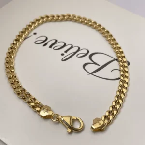 Solid 18K Gold Cuban Link Chain AU750 Stamp 4.2/5.4mm Width Custom Length Bracelet Necklace for Men and Women