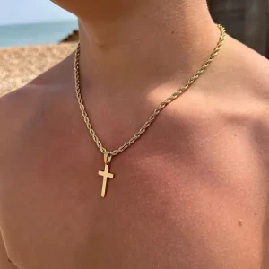 Stainless Steel Cross Pendant Necklace for Men MGXL1000