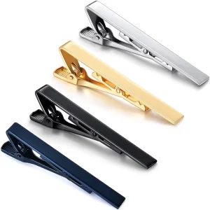 Stainless Steel Cuff Links and Tie Clips Set