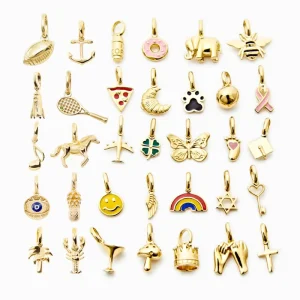 Stainless Steel Small Pendant Charms Colorful 3D Rugby Keychain Rainbow Butterfly Bracelet