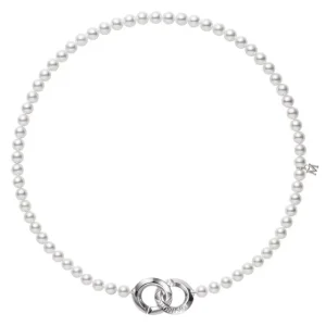 Sterling Silver Baroque Freshwater Pearl Beaded Necklace for Women