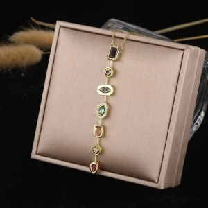 Tarnish Free Stainless Steel Tassel Jewelry Elegant Zircon New Design Zircon Fine Forging Creative Fashion Necklace