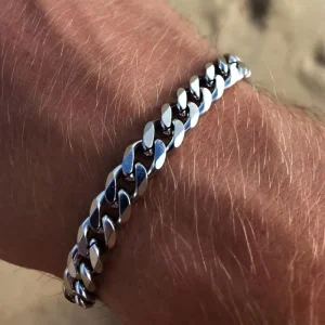 Titanium Steel Cuban Link Bracelet for Men