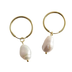 Top Selling 925 Sterling Silver Fine Jewelry Real Natural Baroque Pearl Dangle Earrings