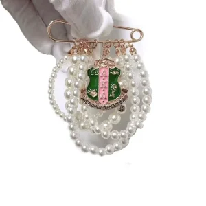 Unisex Fine Rose Gold Plated Crystal Rhinestone Brooch Greek Letters for Sorority Party Wedding Engagement