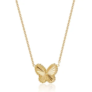 Vintage Butterfly Lariat Necklace