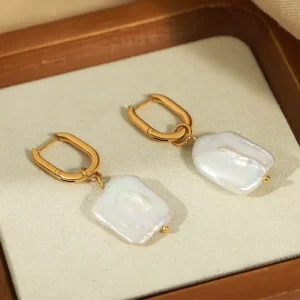 Vintage Personalized Gold-Plated Irregular Freshwater Pearl Women’s Charm Jewelry
